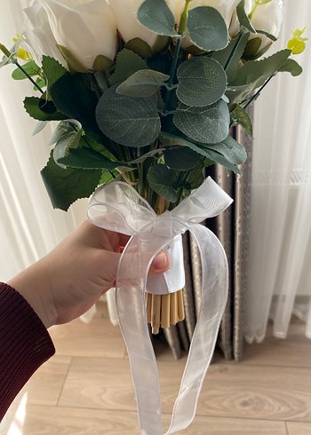 Gelin Çiçeği Gül Buketi - Görsel 8