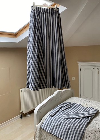 Etek-Gömlek Keten Takım - Görsel 2