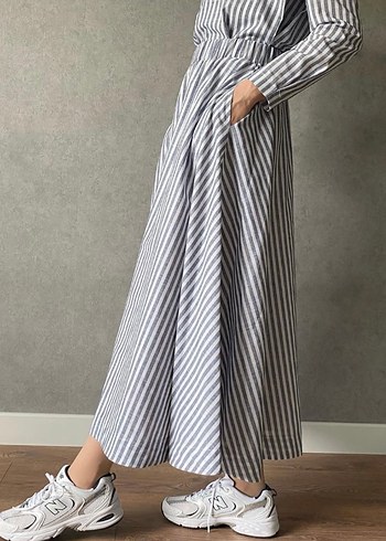 Etek-Gömlek Keten Takım - Görsel 5