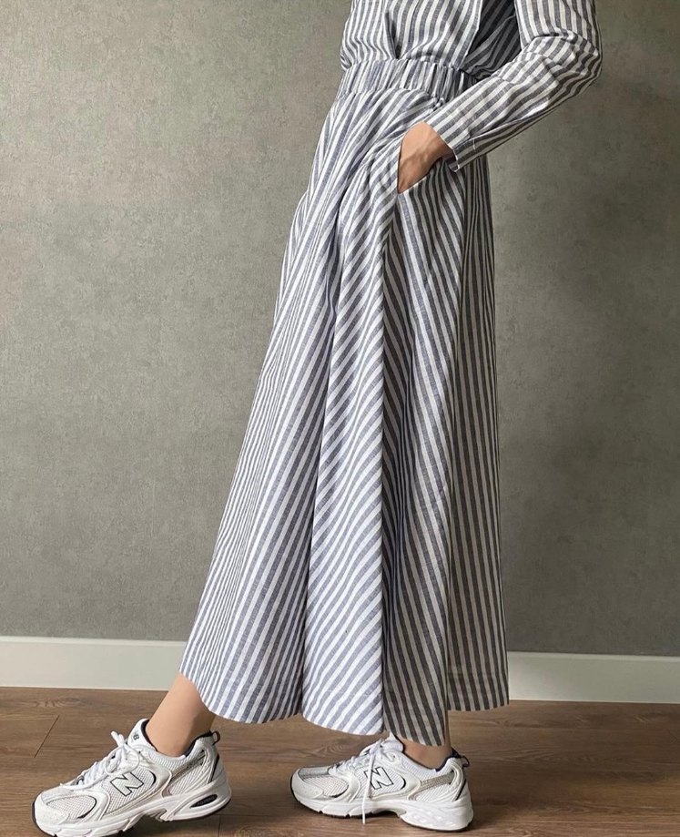 Etek-Gömlek Keten Takım - Görsel 5