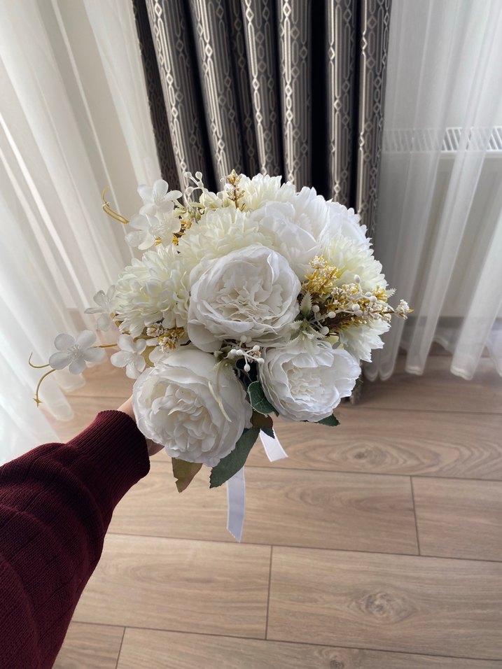 Beyaz Gelin Buketi - Görsel 3