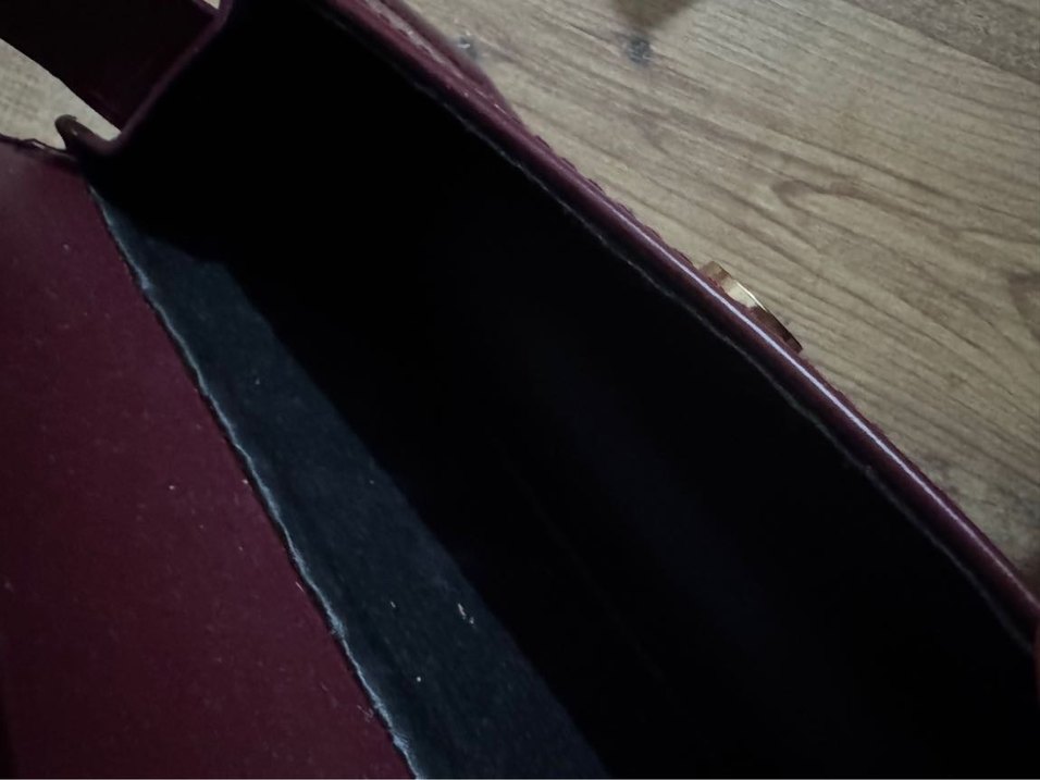 Bordo Deri Modern Klasik Kadın Çanta - Görsel 2