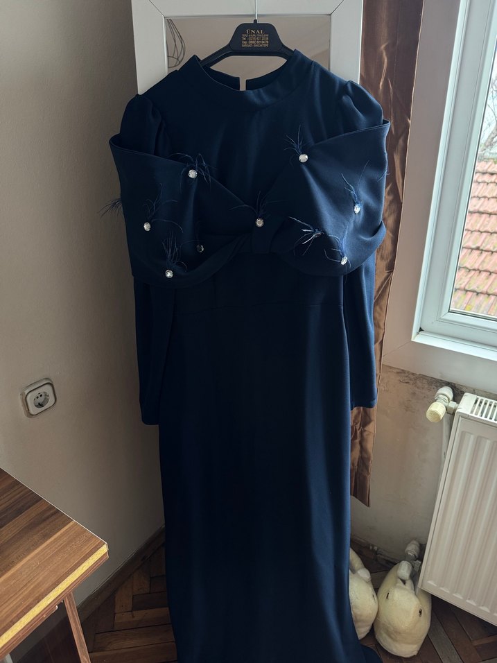 lacivert abiye - Görsel 2