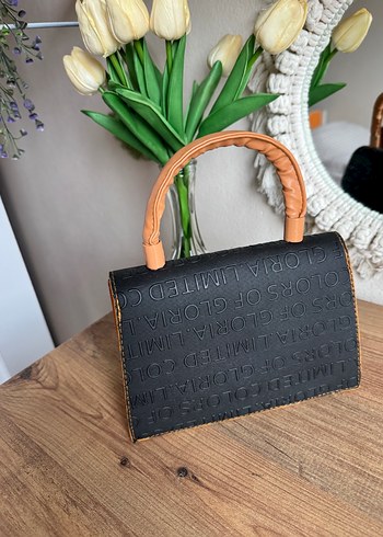 Siyah Deri Kadın El Çantası - Görsel 2