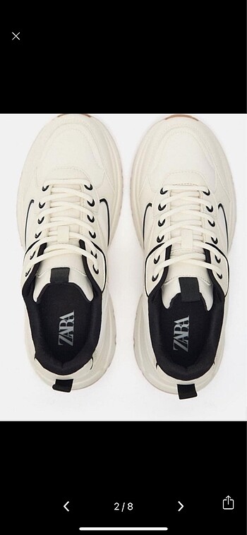 Zara kadın sneakers bej