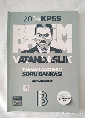 2024 KPSS Vatandaşlık Soru bankası Benim Hocam Erdal Keserler