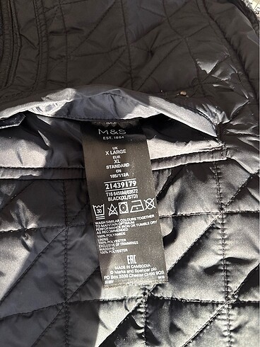 xl Beden siyah Renk Marks and Spencer Erkek Kapitone Ceket
