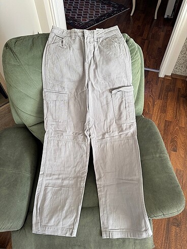 H&M Gri pantolon kargo