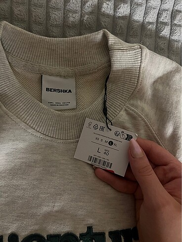 l Beden gri Renk Bershka Sweatshirt