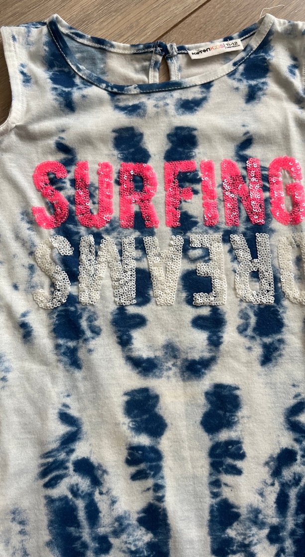 Kız Çocuk Bağlamalı Tişört Renkli Desenli - Görsel 3