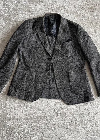 Gri Erkek Düğmeli Ceket, Notch Yaka, Regular Fit - Görsel 3