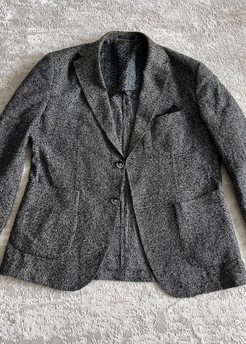 Gri Erkek Düğmeli Ceket, Notch Yaka, Regular Fit - Görsel 2