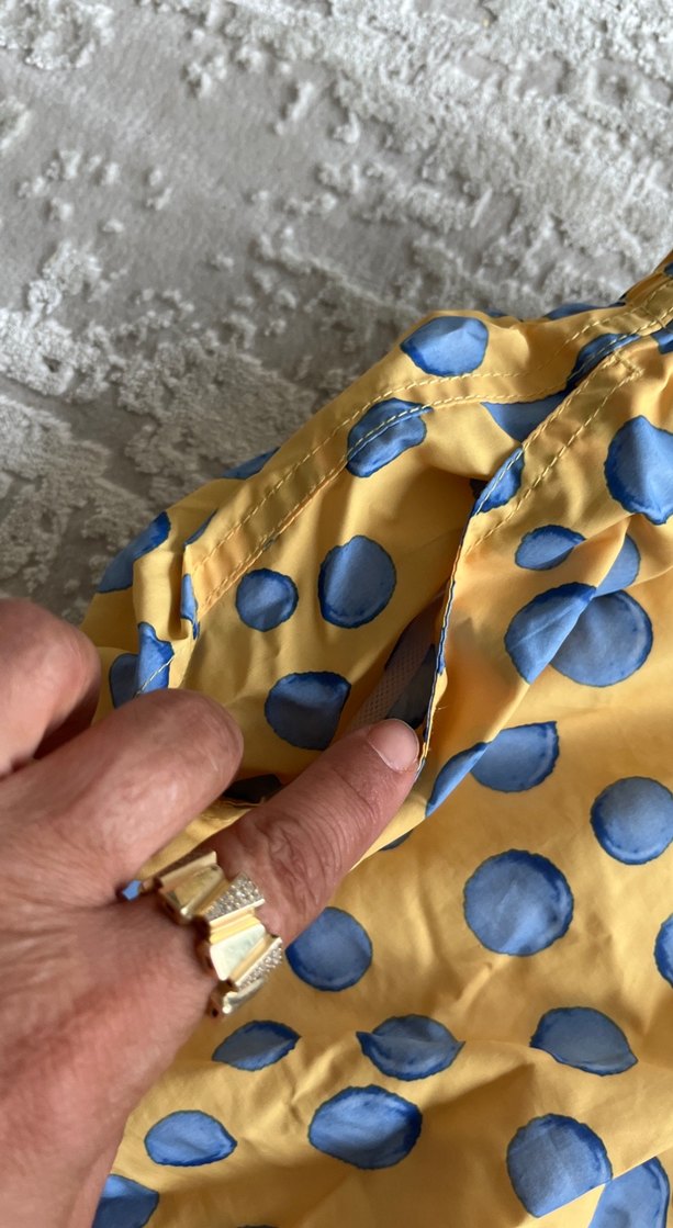 Sarı Puantiyeli Düğmeli Erkek Mayo - Görsel 4