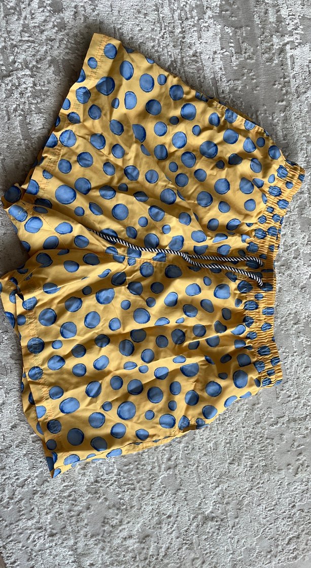 Sarı Puantiyeli Düğmeli Erkek Mayo - Görsel 3