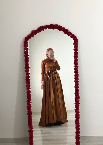 Tesettür Uzun Kollu Abiye Elbise - Görsel 2