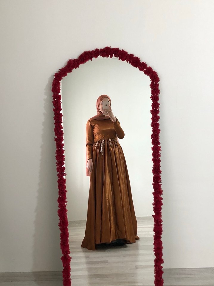 Tesettür Uzun Kollu Abiye Elbise - Görsel 2