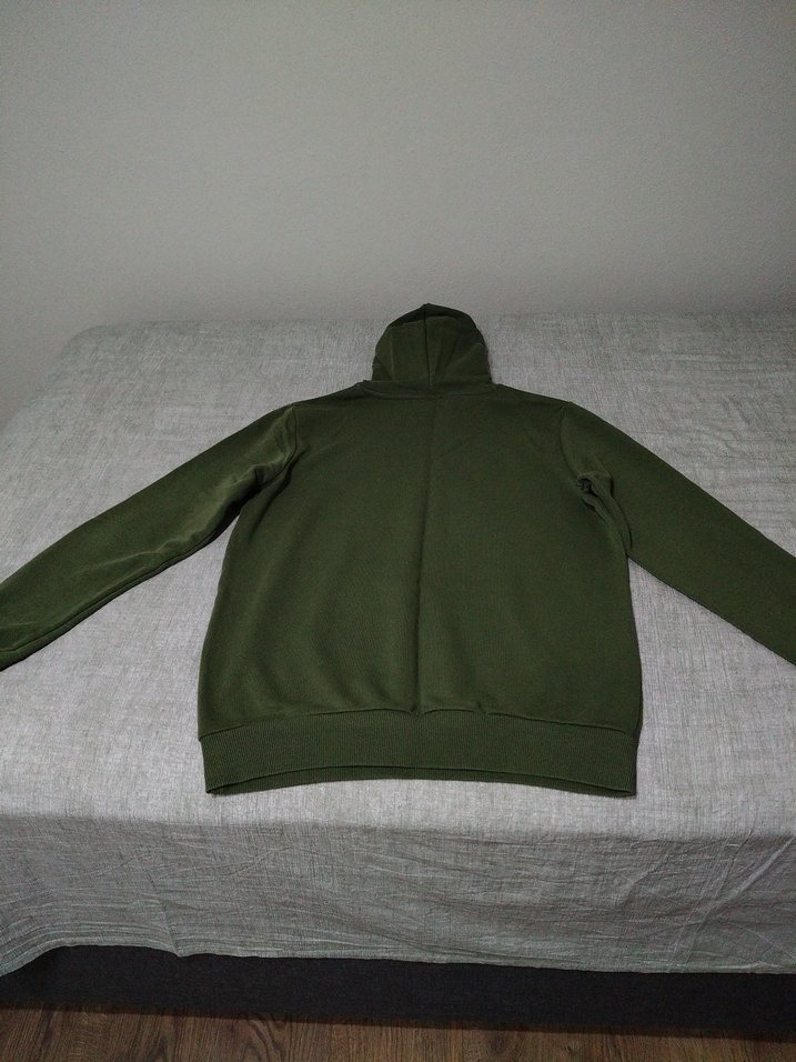 Kapüşonlu Yeşil erkek Sweatshirt - Görsel 2