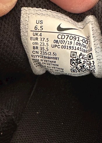 Nike Siyah Kadın Spor Ayakkabı Blok Topuklu