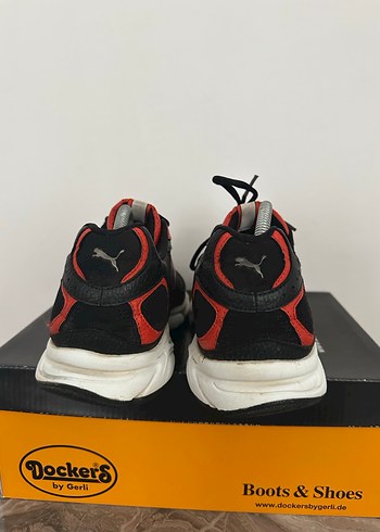 Kırmızı Siyah Bağcıklı Erkek Spor Ayakkabı - Görsel 3