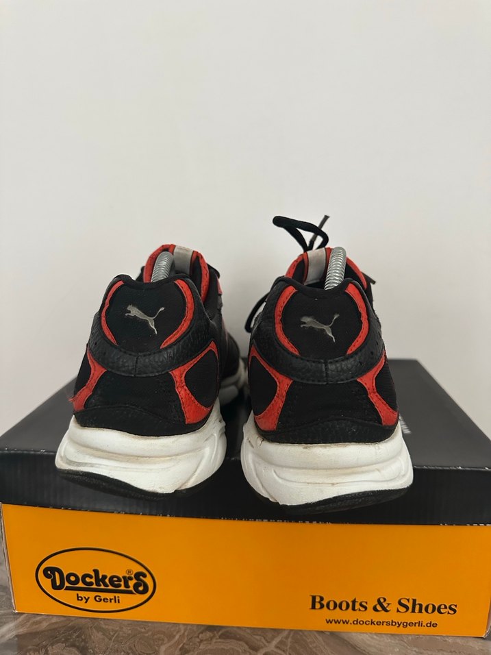 Kırmızı Siyah Bağcıklı Erkek Spor Ayakkabı - Görsel 3