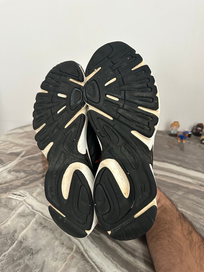 Kırmızı Siyah Bağcıklı Erkek Spor Ayakkabı - Görsel 5