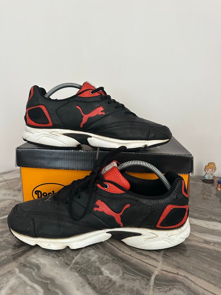 Kırmızı Siyah Bağcıklı Erkek Spor Ayakkabı - Görsel 2