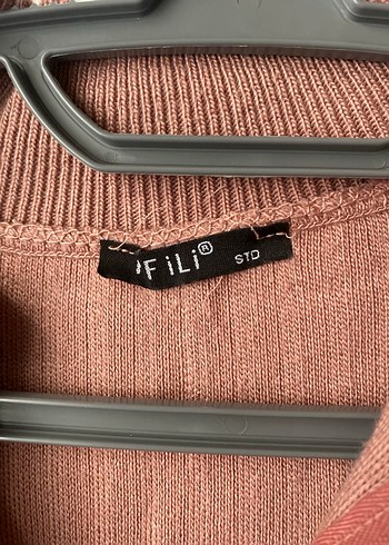 Pembe Yüksek Yakalı Uzun Örgü Kadın Kazak - Görsel 2