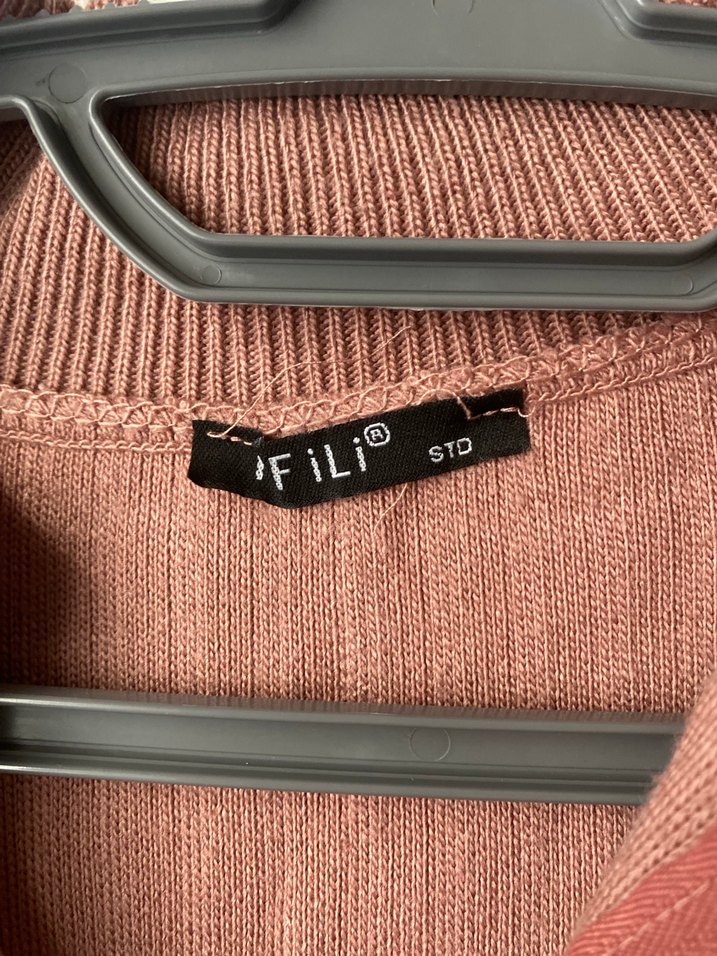 Pembe Yüksek Yakalı Uzun Örgü Kadın Kazak - Görsel 2