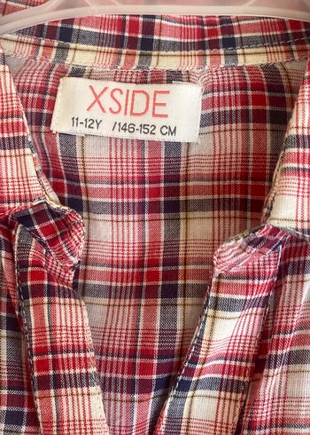 Uzun Kollu Pembe Kareli Bohem Kız Gömleği - Görsel 3