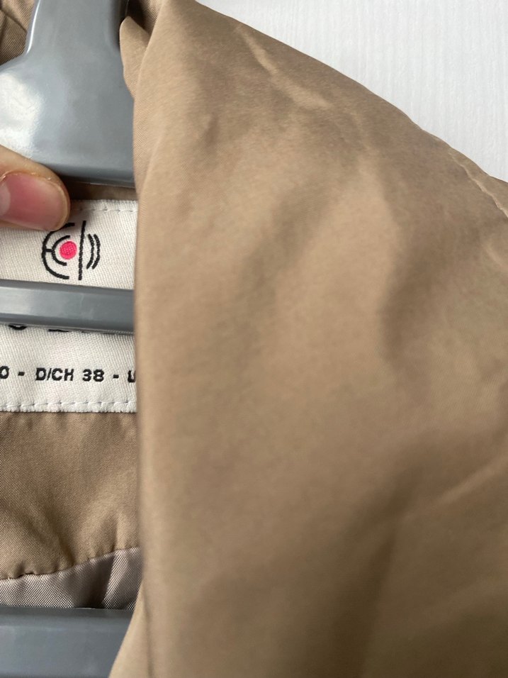 Bej Midi Kadın Ceket Düğmeli, Rahat Kesim - Görsel 3