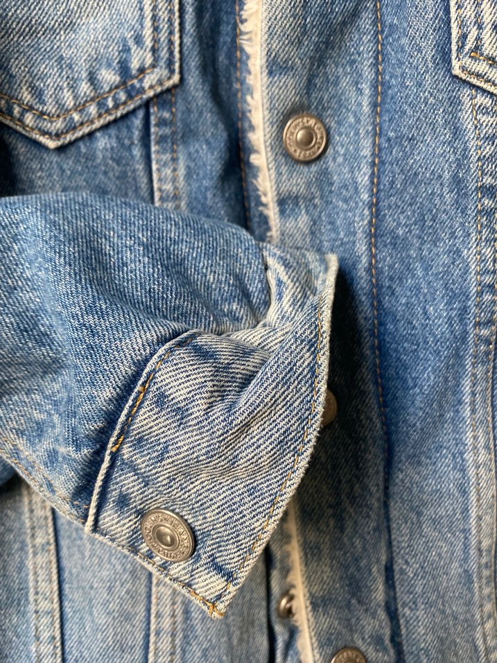 Düğmeli Erkek Mavi Kot Ceket - Görsel 2