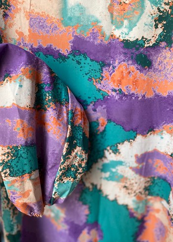 Renkli Batik Desenli Tunik - Görsel 3