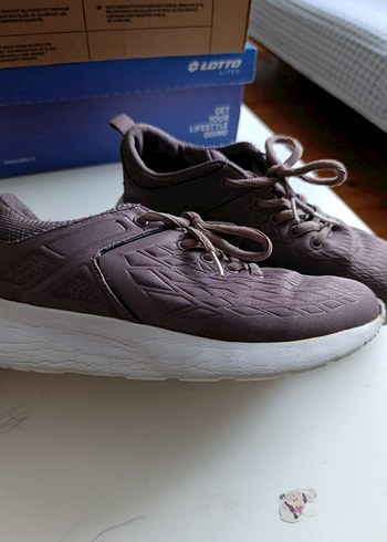 mor Bağcıklı Spor Kadın Sneakers - Görsel 5