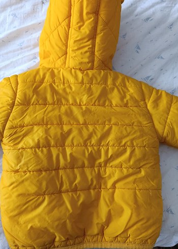 Kapüşonlu Sarı Erkek Çocuk Mont - Görsel 4