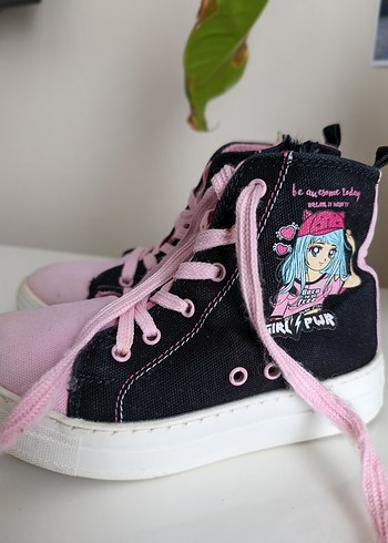 Pembe Rock Punk Kız Çocuk Spor Ayakkabı - Görsel 2