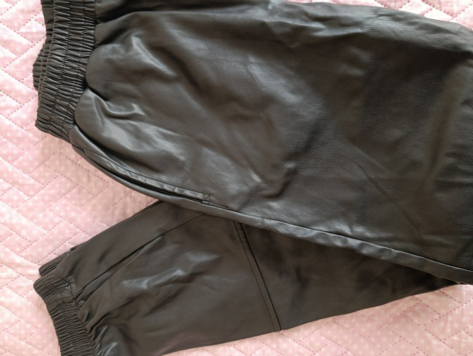 Kız çocuk Siyah Deri Biker Pantolon - Görsel 2