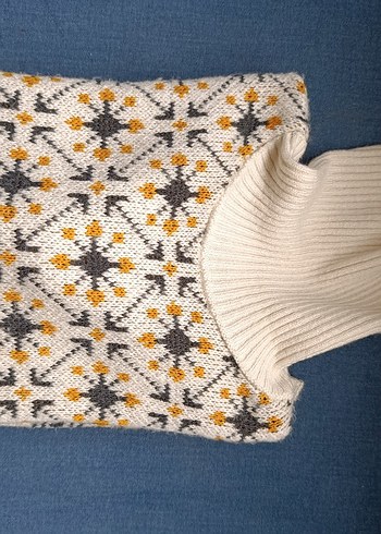 Nakışlı Bohem Örgü Kazak - Görsel 2