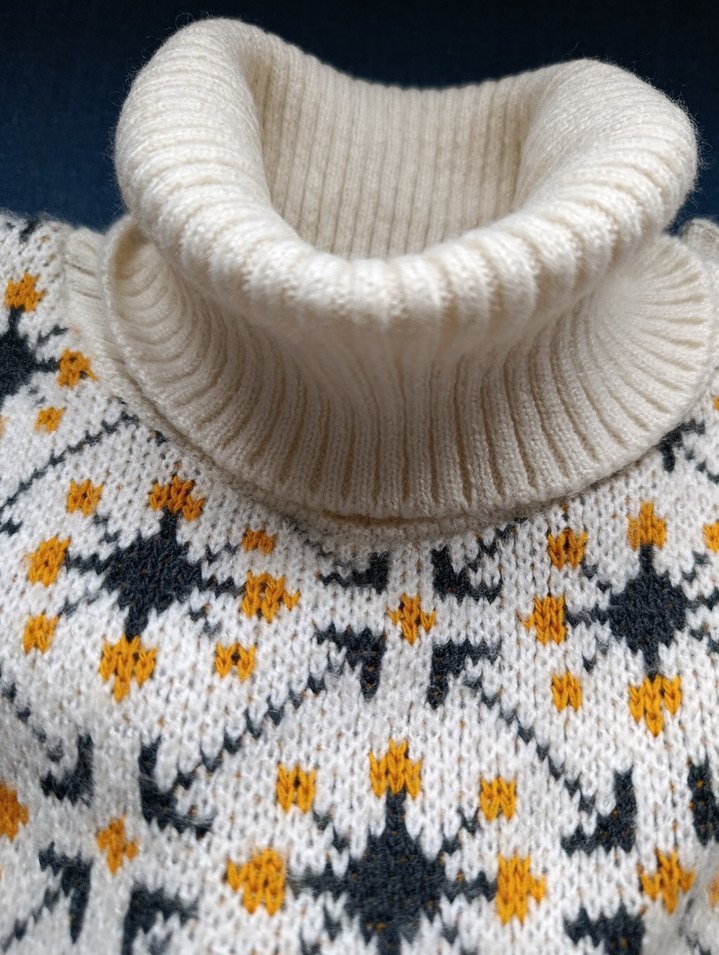 Nakışlı Bohem Örgü Kazak - Görsel 3