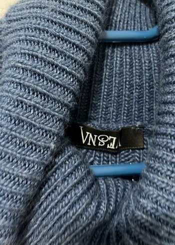 Lacivert Boğazlı Triko Kadın Kazak - Görsel 4