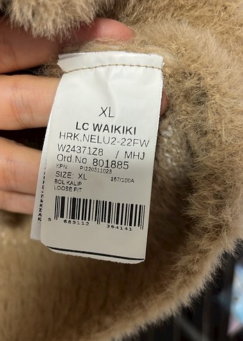 Bej Örgü Kadın Hırka Uzun Kollu - Görsel 4