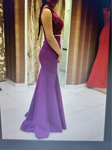 Pembe balık model abiye - Görsel 2