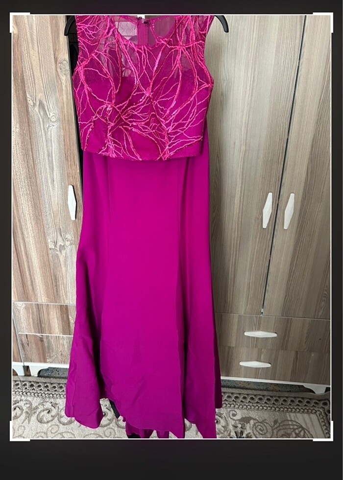 Pembe balık model abiye - Görsel 3