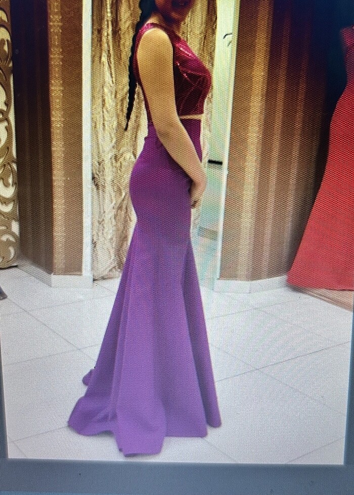 Pembe balık model abiye - Görsel 2