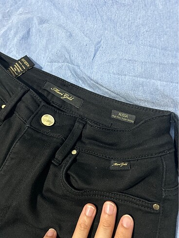 Mavi gold siyah jean - Görsel 5