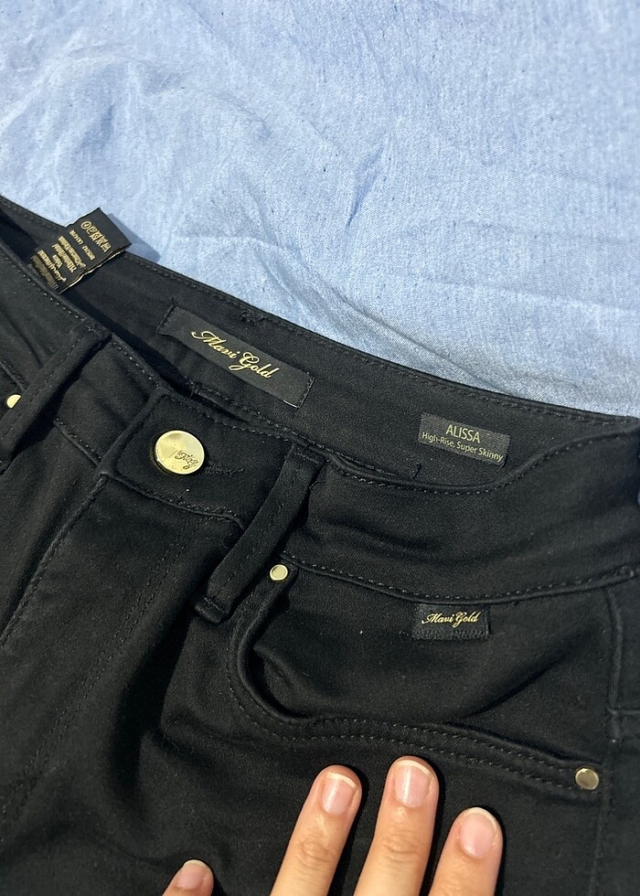 Mavi gold siyah jean - Görsel 5