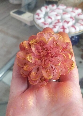 Ritüel dilek mum safran ve altın tozu karışımı lotus mum