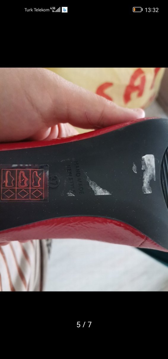 Elle Kırmızı Stiletto Topuklu Kadın Bot - Görsel 5