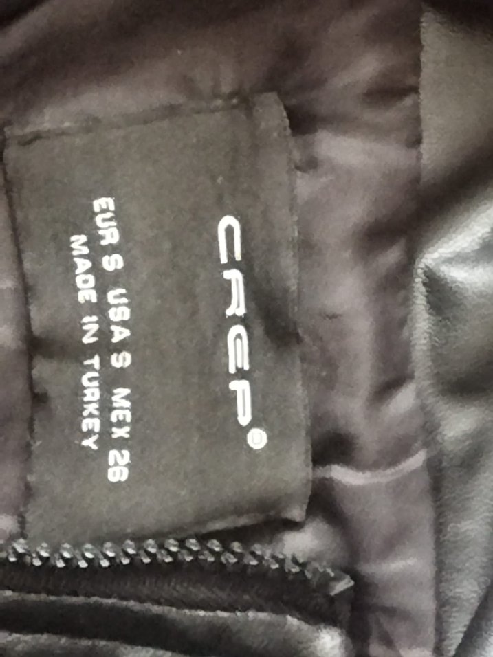 Siyah Deri Kadın Biker Ceket - Görsel 3