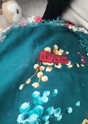 Dantel Detaylı Çok Renkli Kadın Fular - Görsel 3