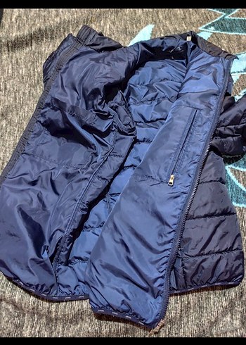 Erkek Mavi Fermuarlı Sokak Stili Mont - Görsel 3